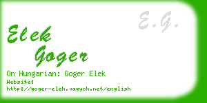 elek goger business card